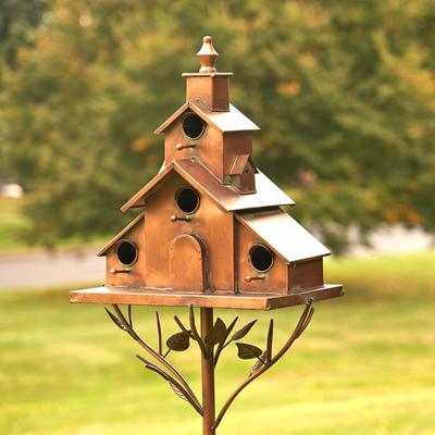 Church Design Iron Stake Birdhouse by Havenside Home