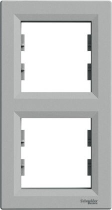 Schneider Electric Asfora EPH5810261 Dubbel Verticaal Aluminium Frame