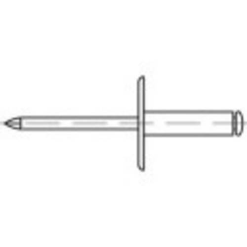 TOOLCRAFT 160170 Offene Blindniete (Ø x L) 4.8mm x 16mm Aluminium Stahl 250St.
