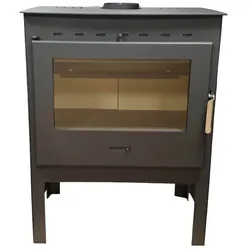 MAESTRO FERRETERO MF -Holzofen Seren 13,4 kW aus Stahl mit Panoramasicht, Vermiculite-Brennkammer und sauberer Keramikscheibe für hohe Effizienz und niedrige Emissionen