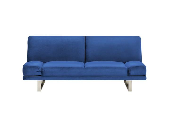 2-SITZER-SCHLAFSOFA Samtstoff Marineblau York