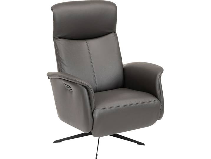 Relaxsessel Noel Anthrazit Echtleder T 88 B 78 H 106 cm - Möbel Konfigurator: Traummöbel individuell zusammenstellen - Relaxsessel
