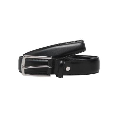 Ledergürtel JACK & JONES "JACCHRISTOPHER BELT NOOS", Herren, Gr. 105, schwarz, Leder, unifarben, Gürtel Ledergürtel