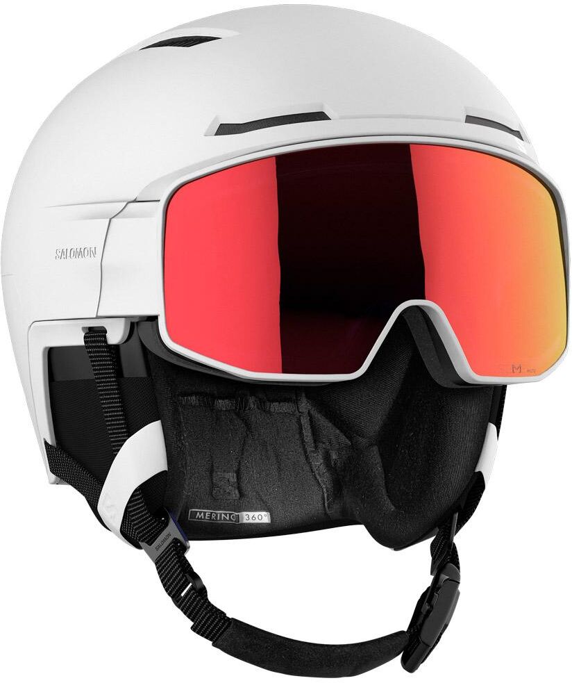 Salomon  - Driver Prime Sigma Photo Mips White Poppy Red - L - Casque de ski avec visière