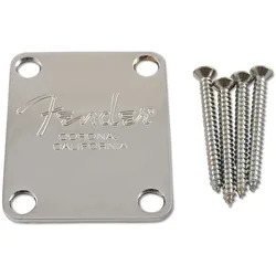 Fender Neck Plate American Series Basses 4 Bolt Chrome - Halsplatte