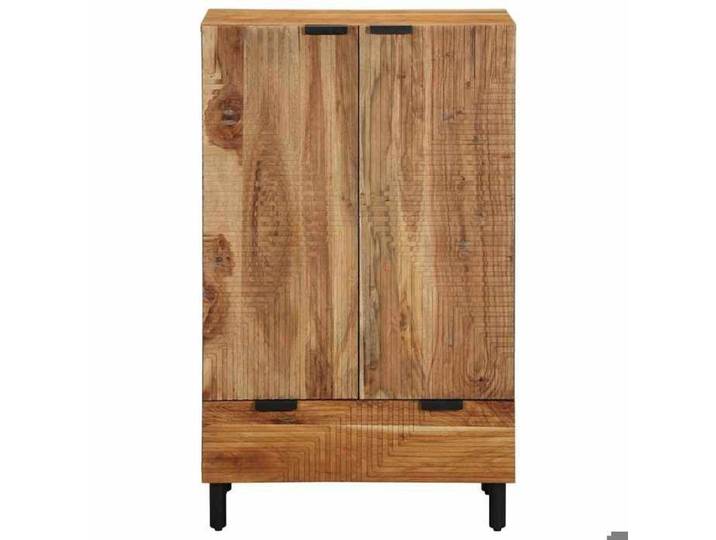 Promotion Noël）Haut Armoire Naturel 60x33 5x100cm - étagère - Portes - grand espace - Bois d'Acacia Massif EU25_23557323