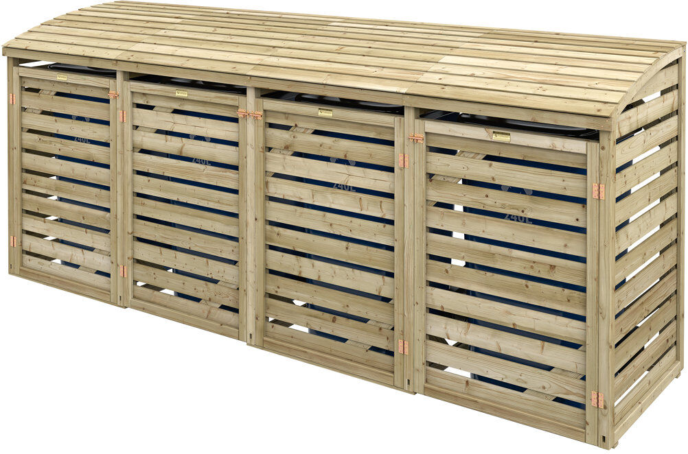 Rowlinson Wooden Bin Store 130cm H X 306cm W X 82cm D