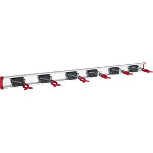 Bruns Gerätehalter Alu-Set, 100 cm, SB 6.10 A, 6 Halter, Wandleiste Gartengeräte, zum Schrauben