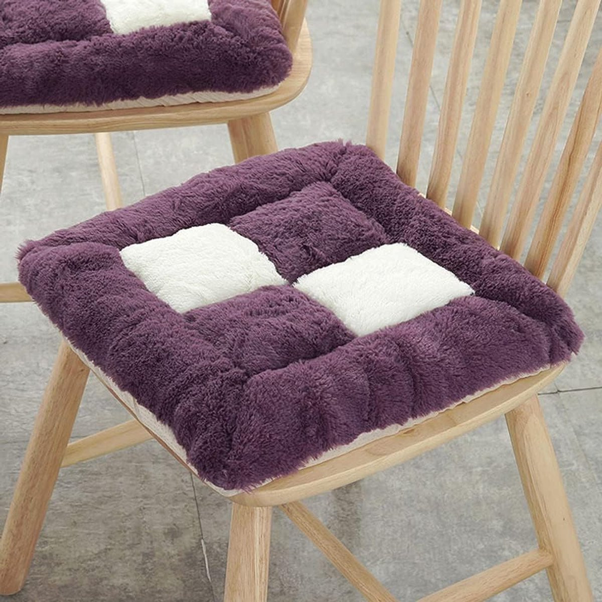 Merkloos Vierkant Stoelkussen met Antislip Bodem - 40 x 40 cm