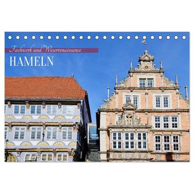 Hameln - Fachwerk und Weserrenaissance (Tischkalender 2026 DIN A5 quer), CALVENDO Monatskalender