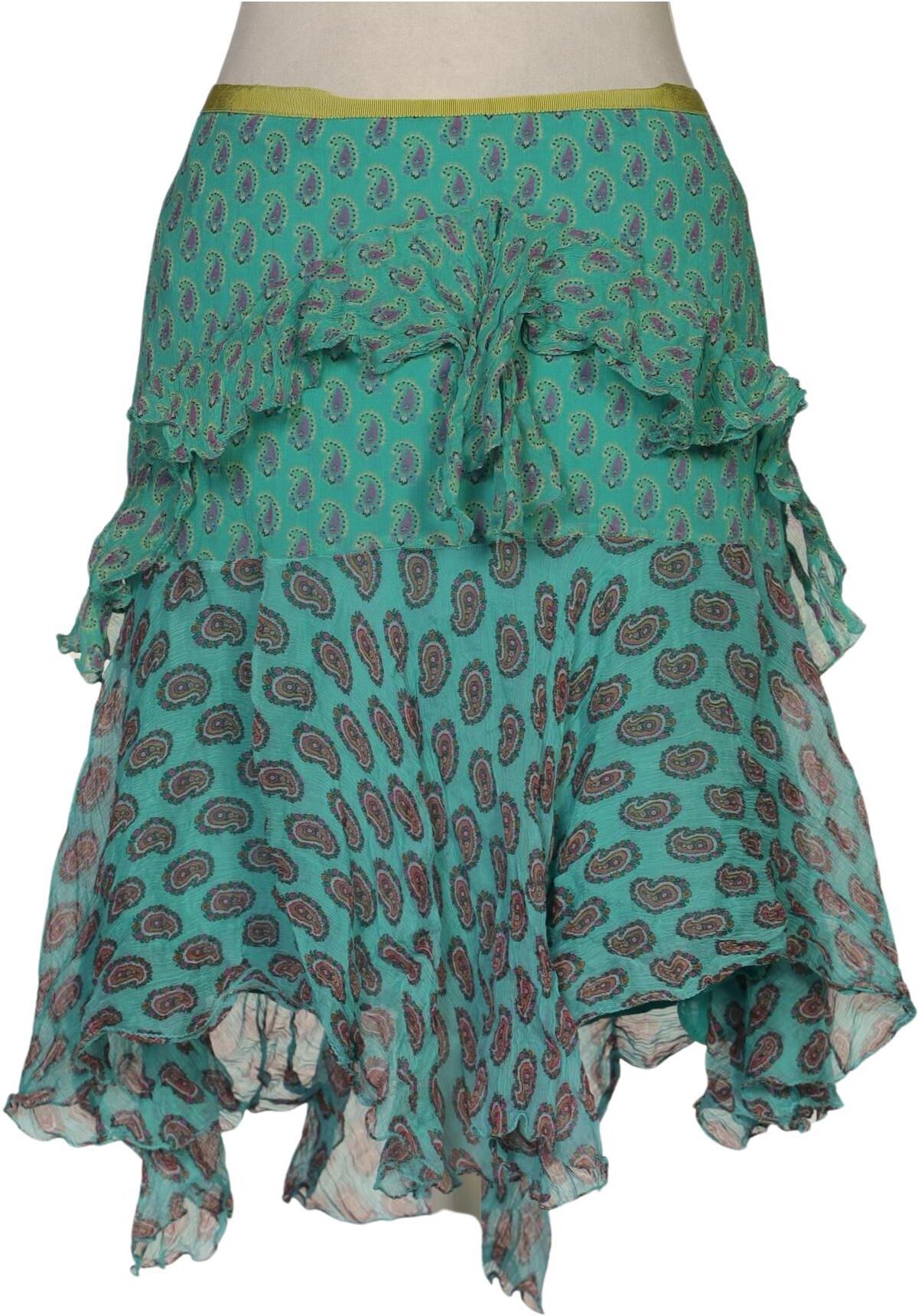 Etro Damen Rock, Grün, Gr. EU 40 (IT 46), Seide - Second Hand