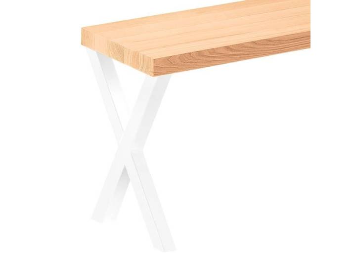 Banc de salle à manger - LAMO MANUFAKTUR - Creative - 30x60x47 cm - Bois massif - Métal blanc