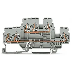 WAGO 3 Leiter Doppelstockklemme 870-531 L/L grau