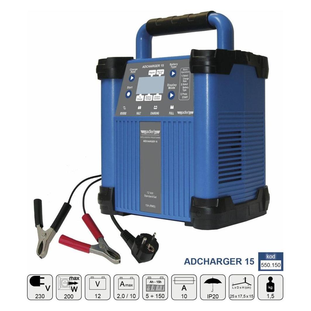 GCS Adler Prostownik Elektroniczny Adcharger 15 (SOU-550.150)