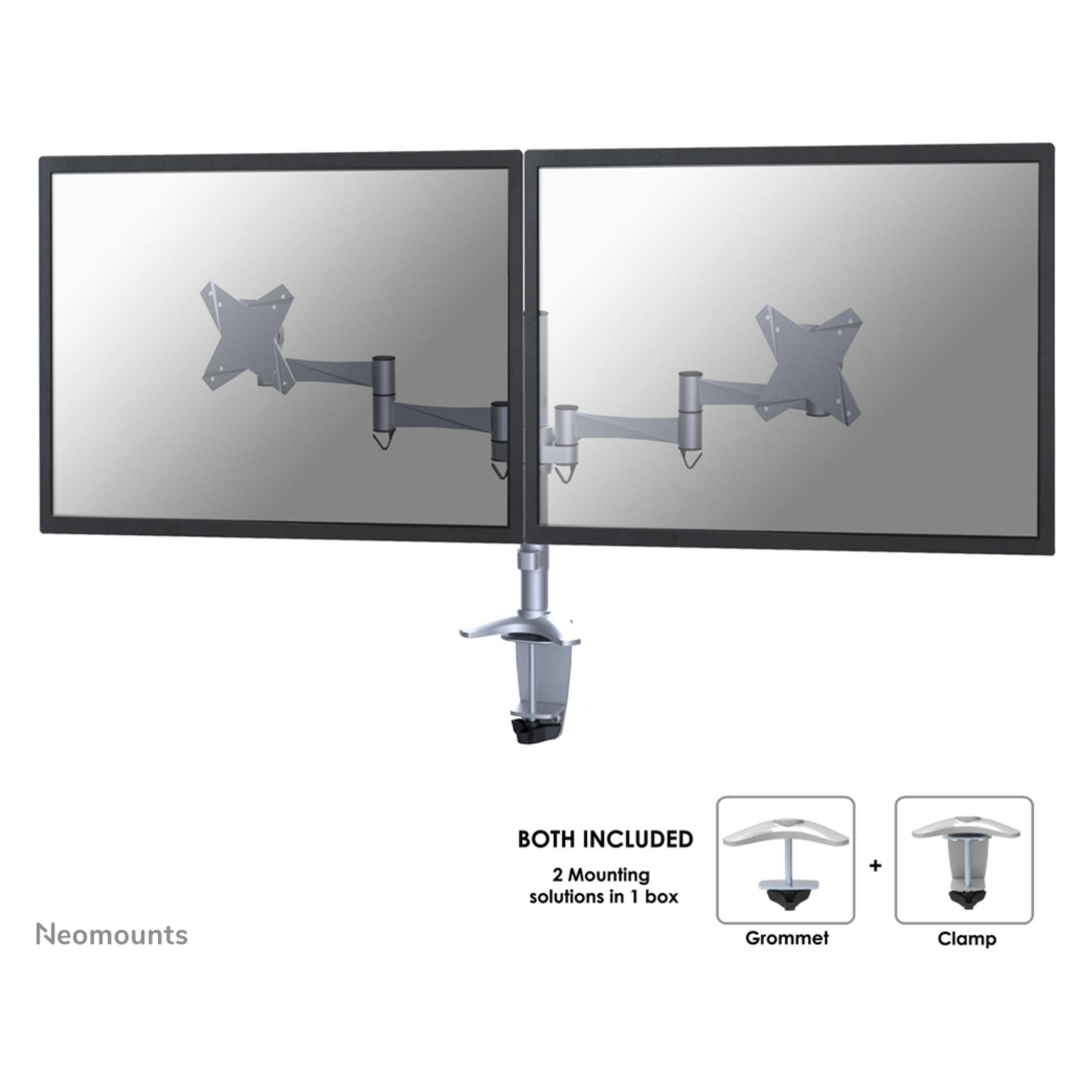 Neomounts FPMA-D1330DSILVER Monitor Tischhalterung (Tisch, 24", 9 kg) (FPMA-D1330DSILVER)