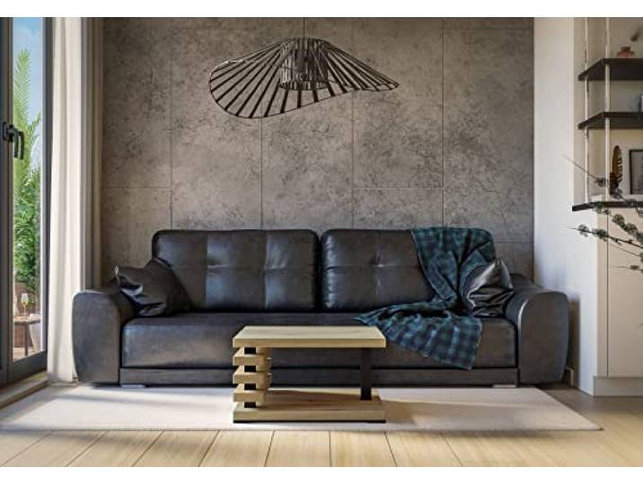PROROOM FURNITURE KYOO Couchtisch 60x60 cm Artisan Eiche, mit Ablage Quadratischer Wohnzimmertisch 60 x 60 x 32 cm, Ablage, moderner Sofatisch