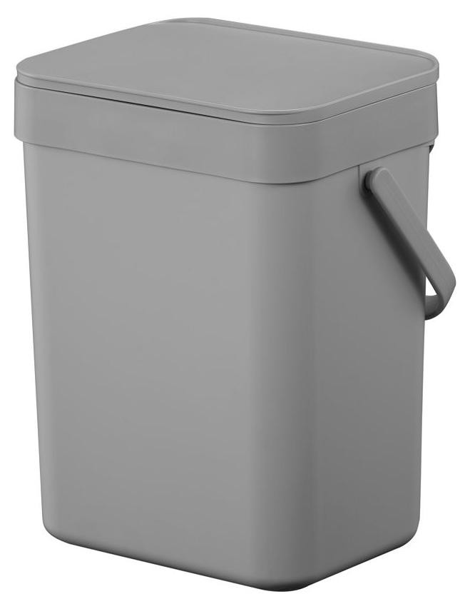 EKO afvalbak 5 liter grijs - plastic afvalbak voor de keuken
