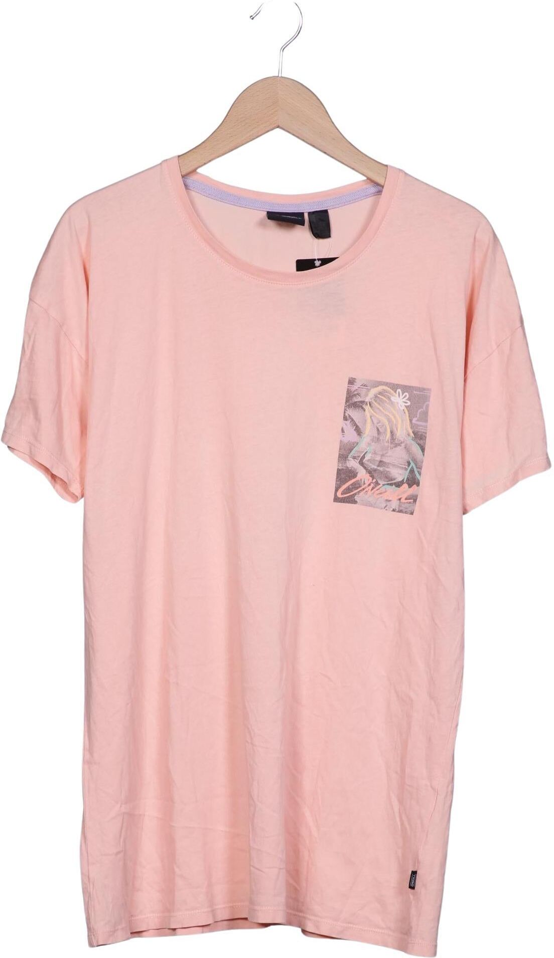 O Neill Herren T-Shirt, Pink, Gr. M, Baumwolle - Second Hand