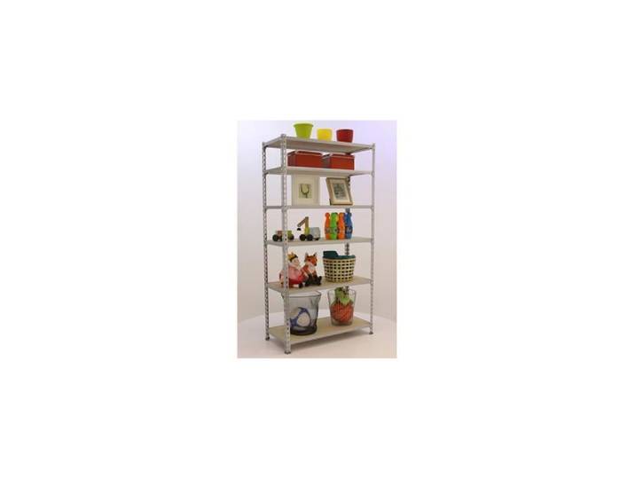 Étagère métallique 6 niveaux - KIT MADERCLICK MEGAPLUS - Galvanisé - Bois