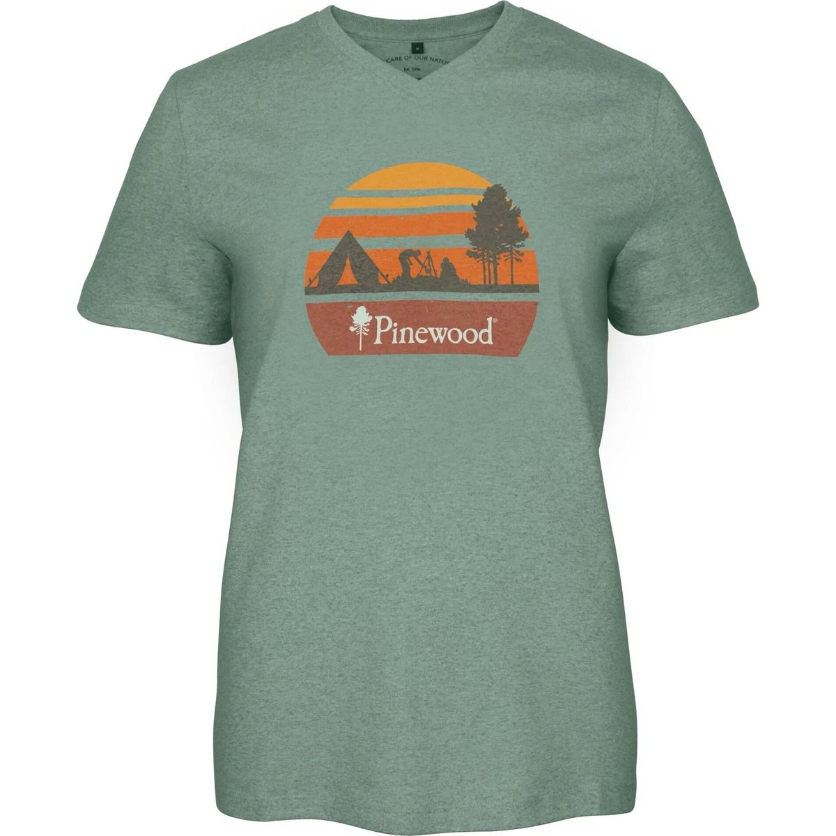 Pinewood Finnveden Recycled Outdoor Women T-shirt aqua gr. melange campsite (469) S 1-34490469005
