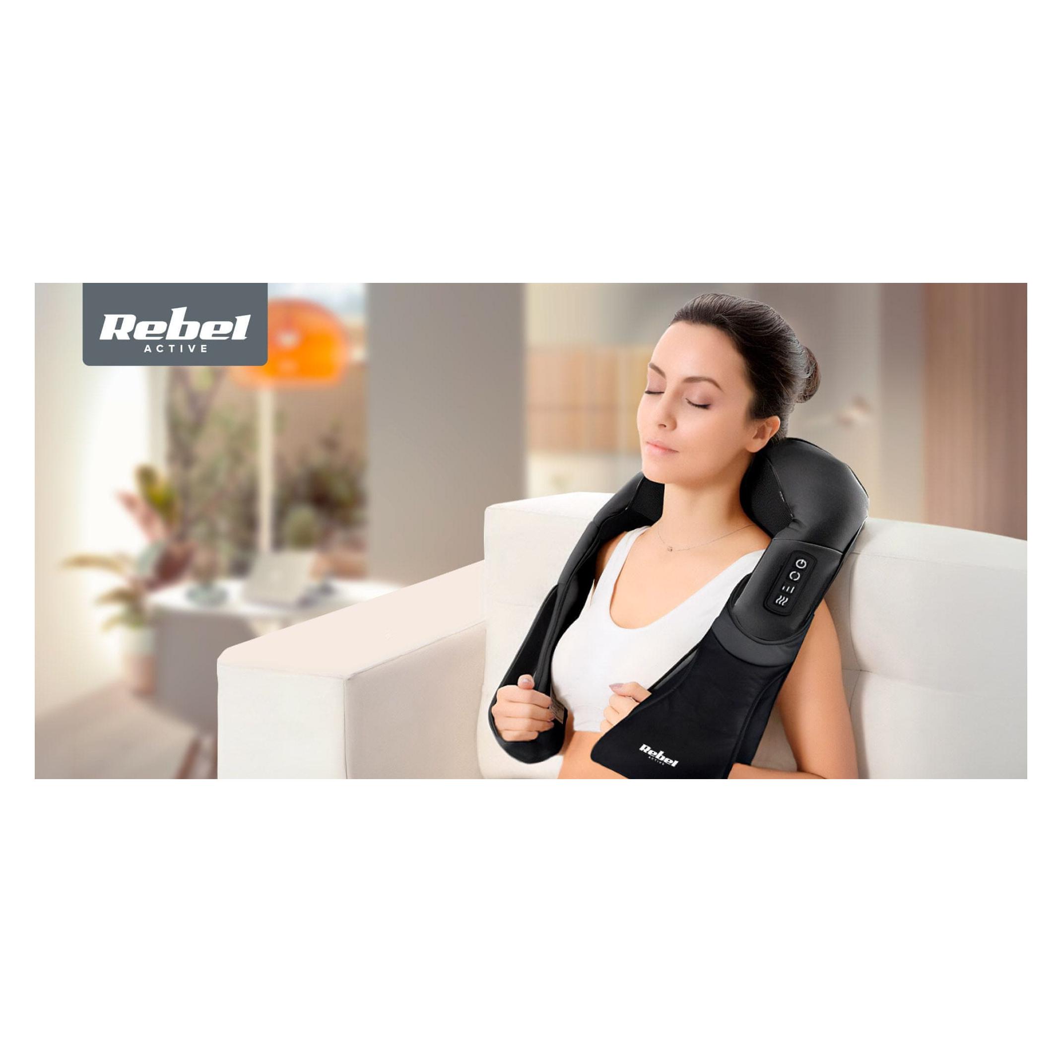 Rebel Nacken- Rücken- und Nackenmassagegerät Shiatsu ACTIVE (RBA-6009)
