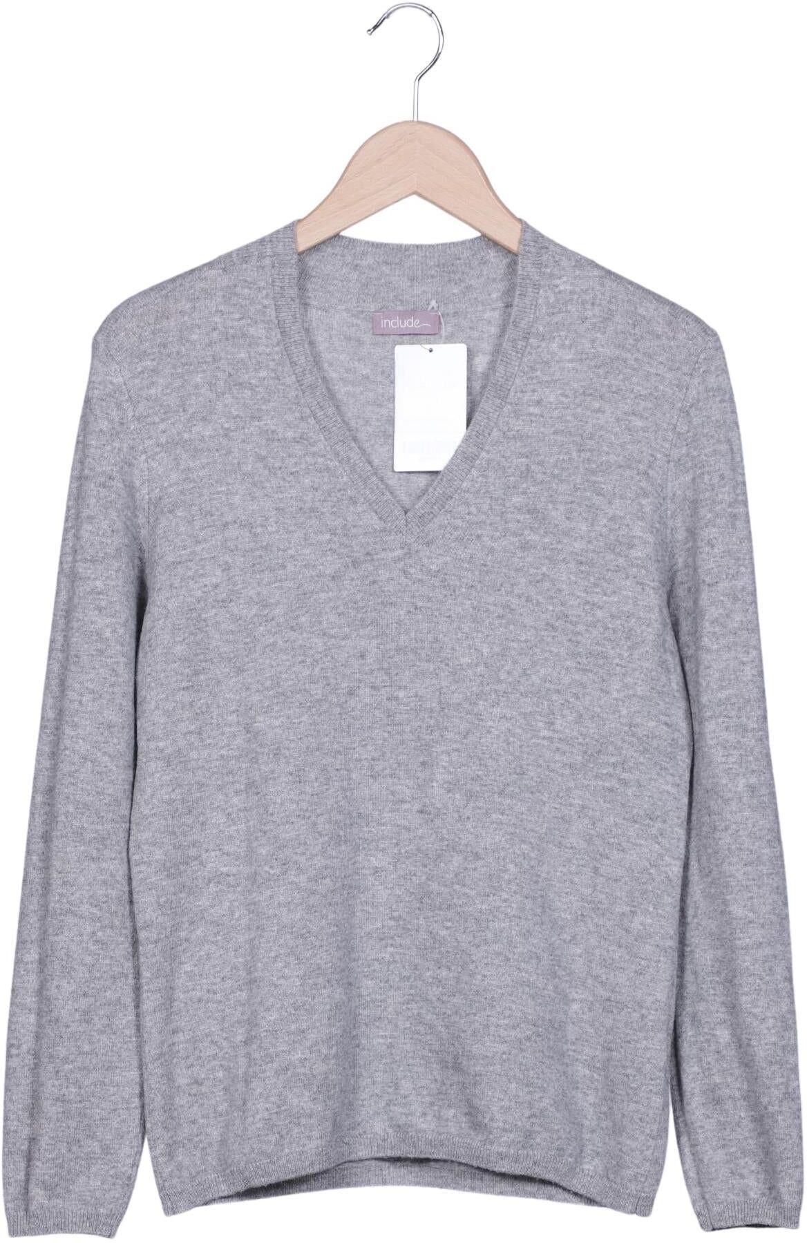 Include Damen Pullover, Grau, Gr. EU 44, Schurwolle / Kaschmir - Second Hand
