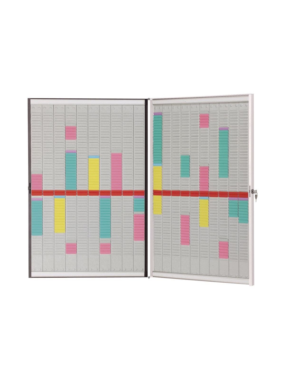 Nobo combo board: whiteboard card planner - 54 slots x 20 columns - double-sided