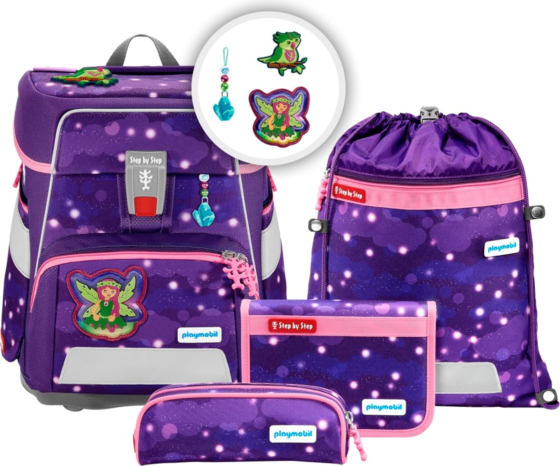 Step by Step Ranzen-Set SPACE PLAYMOBIL "Ayuma Leavi" 5-teilig
