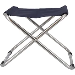 Hocker Chico aus Aluminium, modern und wetterfest, dunkelblau, ideal für Outdoor