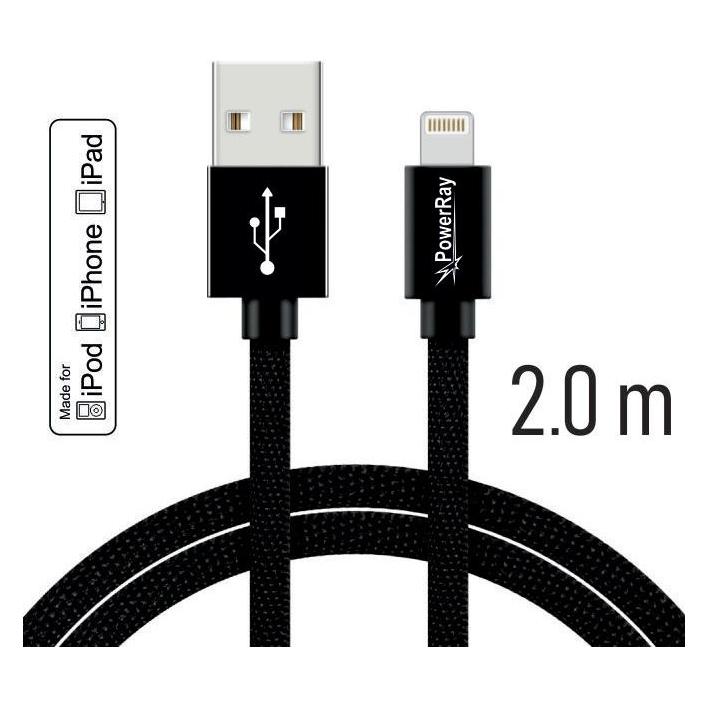 PowerRay Data Cable (2 m, USB 2.0) (PR-DCUL200TBK)
