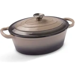 Lamart Iron LT1305 – Oval Cast Iron Pot 28 x 22 cm, 3.5 L, Pfanne + Kochtopf