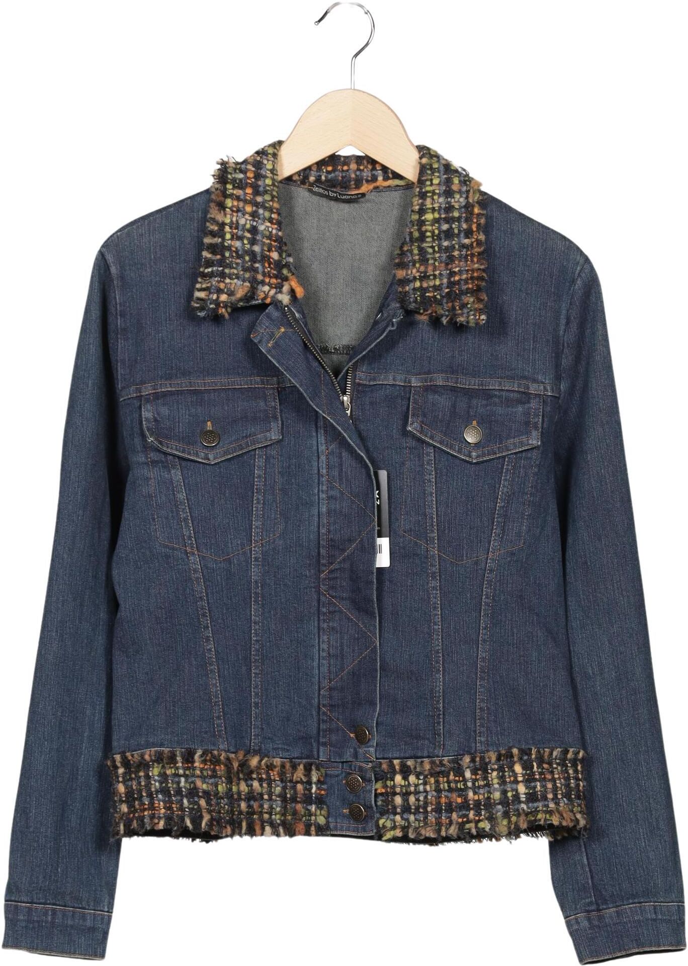 Zeitlos By Luana Damen Jacke, Blau, Gr. EU 38, Elasthan / Baumwolle - Second Hand