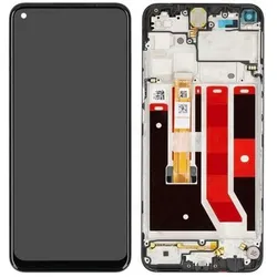 OPPO LCD + Touch + Frame für CPH2139, CPH2135, CPH2127 A53s, A53 - black, Weiteres Smartphone Zubehör, Schwarz