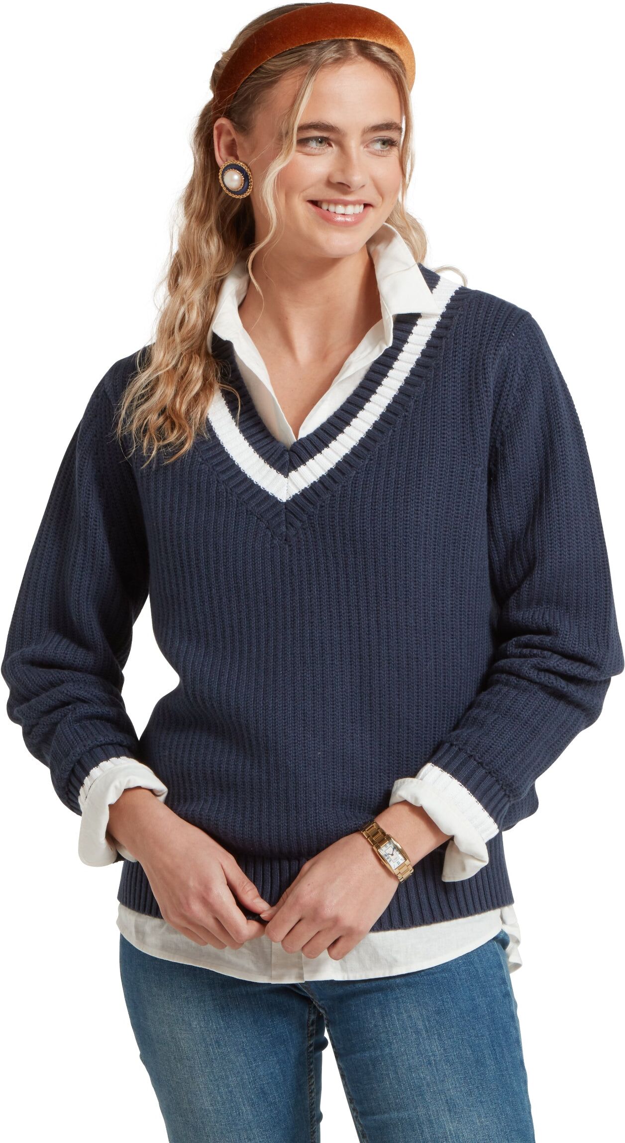 Schöffel Country Hambledon Jumper - Blue - Size UK20 - Women