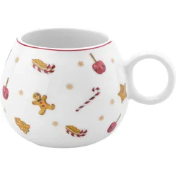 Tasse XMAS-Ginger Rot/Weiß ca. 430ml