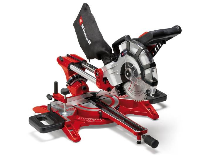 Zug-, Kapp- und Gehrungssäge EINHELL TC-SM 2131/1 Dual , rot (rot, schwarz), B:455mm H:393mm L:717mm, Sägemaschinen, Zug- Kapp- und Gehrungssäge, 1500 W, 4900 U/min, Präzisions-Sägeblatt