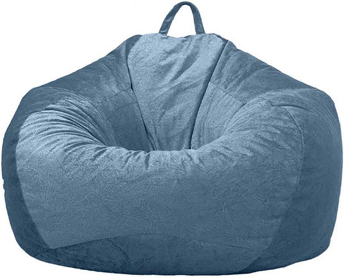Zitzak hoes XL Donkerblauw - Opbergtas voor knuffels van zacht en comfortabel materiaal