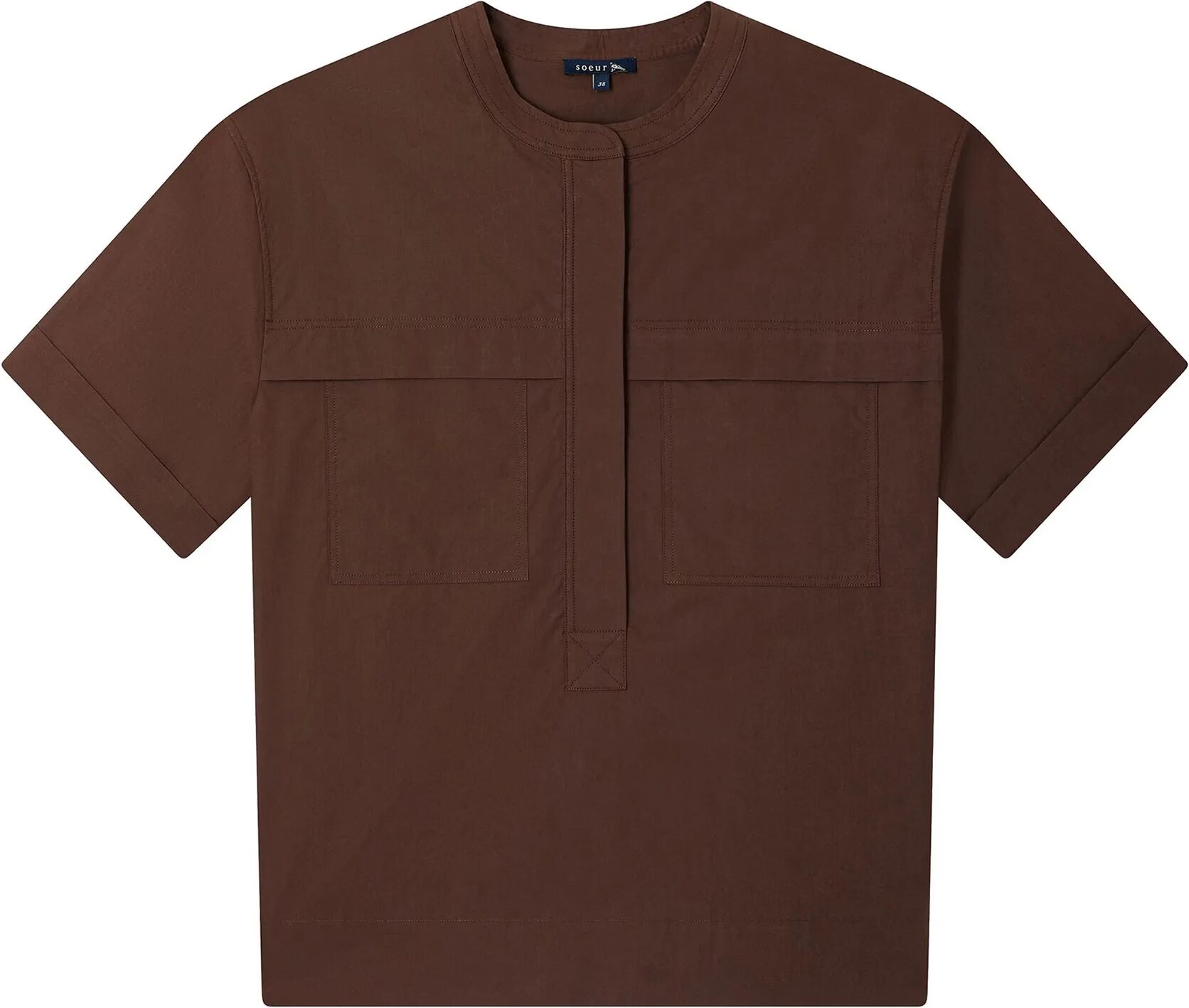 Soeur Blouse Tegan Popeline de Coton Chocolat M