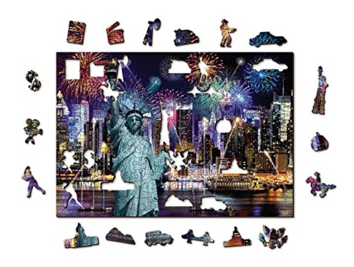 Wooden City Wooden Puzzle New York by night L