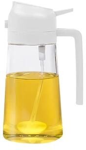 Uplifted Finds Dual Purpose Glass Oil Spray And Pour Dispenser Architecture white