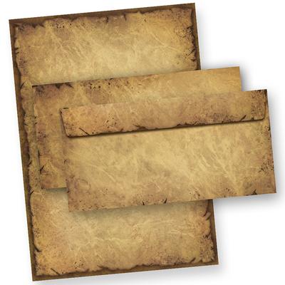 TATMOTIVE CASANOVA Briefpapier mit Umschlag Vintage 100 Sets Papier beidseitig A4 alt retro Mittelalter antik nostalgisch