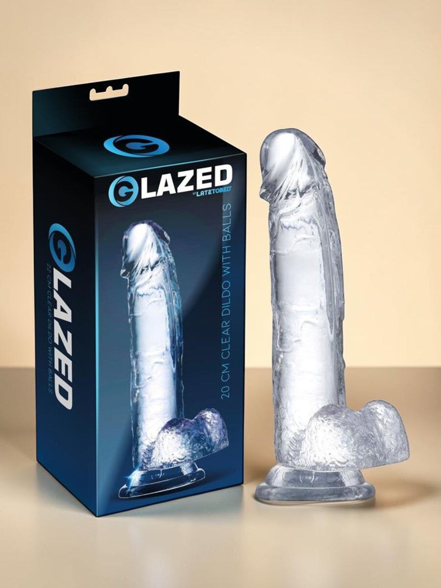 GLAZED Dildo réaliste flexible avec ventouse 20 cm