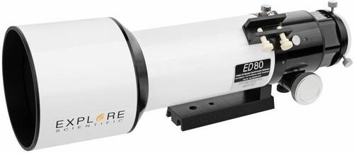 Explore Scientific ED APO 80mm f/6 FCD-100 Alu HEX Linsen-Teleskop Achromatisch Vergrößerung 15 bis 160 x