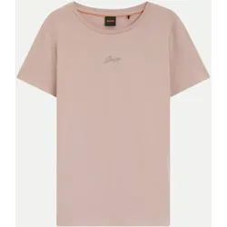 Slim-Fit T-Shirt mit Logo-Stickerei Rosa L