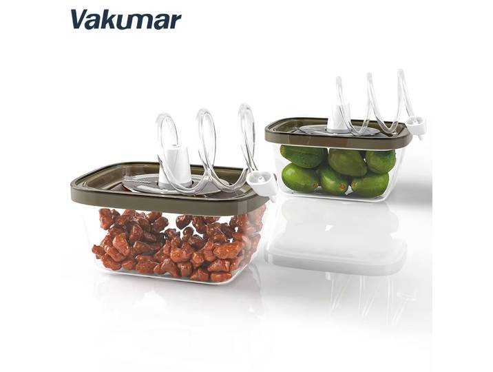 Vakumar-Scelleuse sous vide hermétique en verre, conservation des aliments, mariner, préparation de repas, 2 pièces