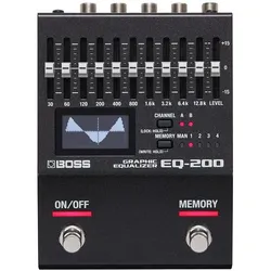 BOSS (Electronics) EQ-200 Graphic Equalizer Pedal (Bass, Gitarre), Effektpedal, Schwarz