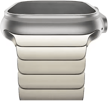 Inspire Picks Titanium Color Stainless Steel Band For Apple Watch Ultra And Series starlight for Iwatch 10 42mm
