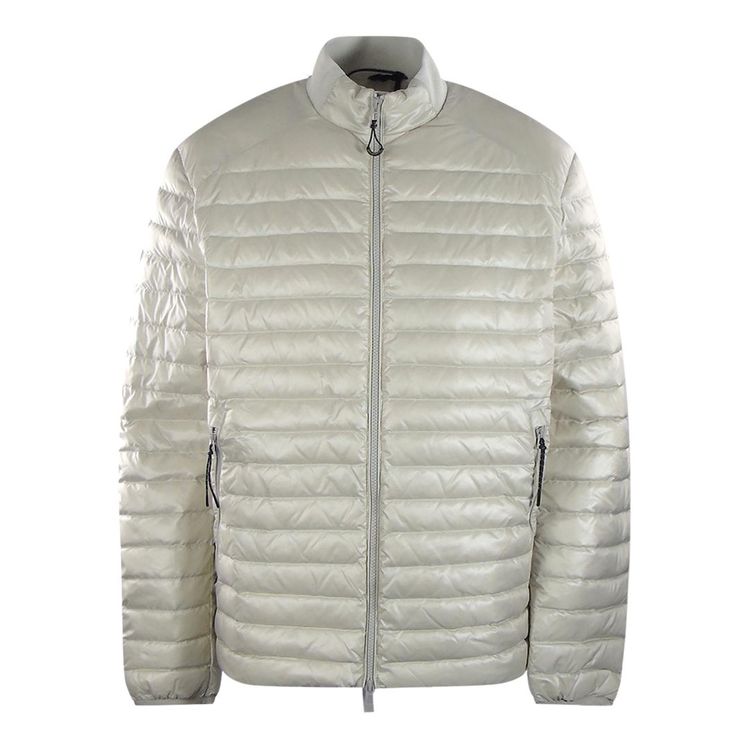 Belstaff Airframe Moonbeam wit glanzend donsjack