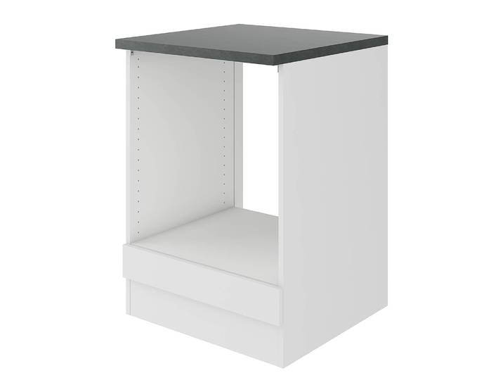 Meuble pour four encastrable OPTkult 60 x 85 x 60cm Blanc/Blanc