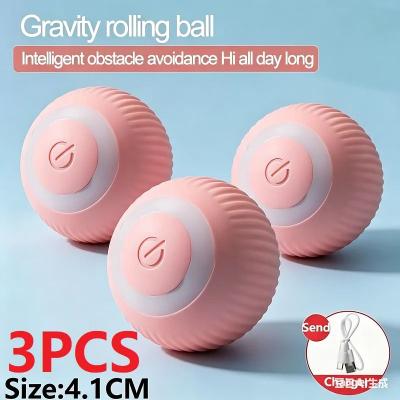 Uplifted Finds New Interactive Automatic Electric Rolling Cat Ball (MWJ01) 3 Pcs Pink + Pink + Pink